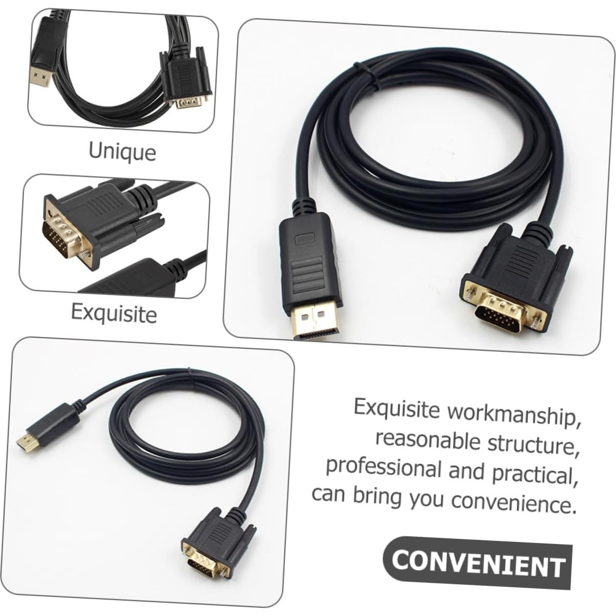 Cable DisplayPort a VGA POPETPOP 1.8m Conector Dorado