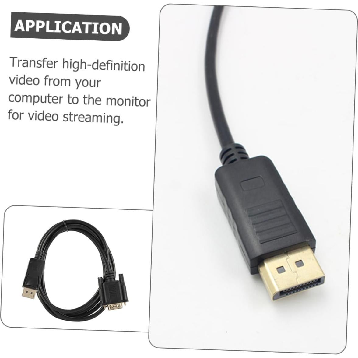 Cable DisplayPort a VGA POPETPOP 1.8m Conector Dorado