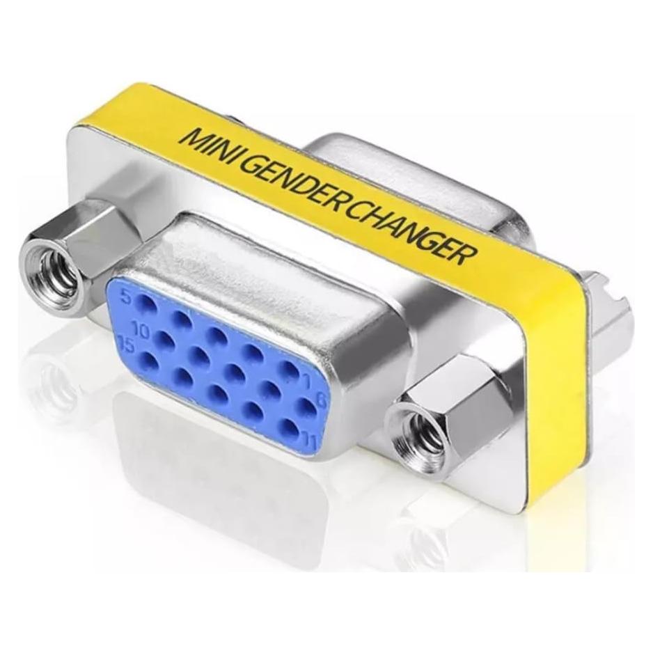 Adaptador VGA hembra a hembra Kyper 15 pines HD15 7.69cm