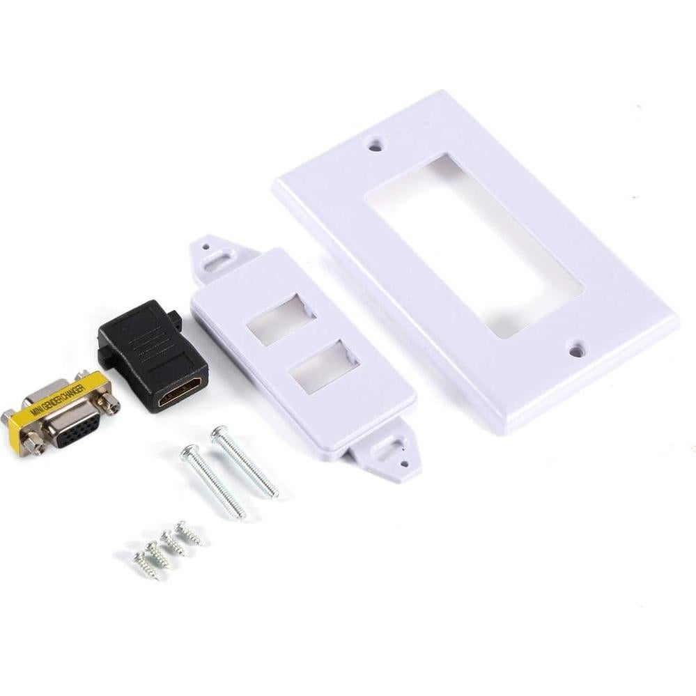 Placa de Pared HDMI y VGA Serounder 1 Puerto HDMI + 1 VGA