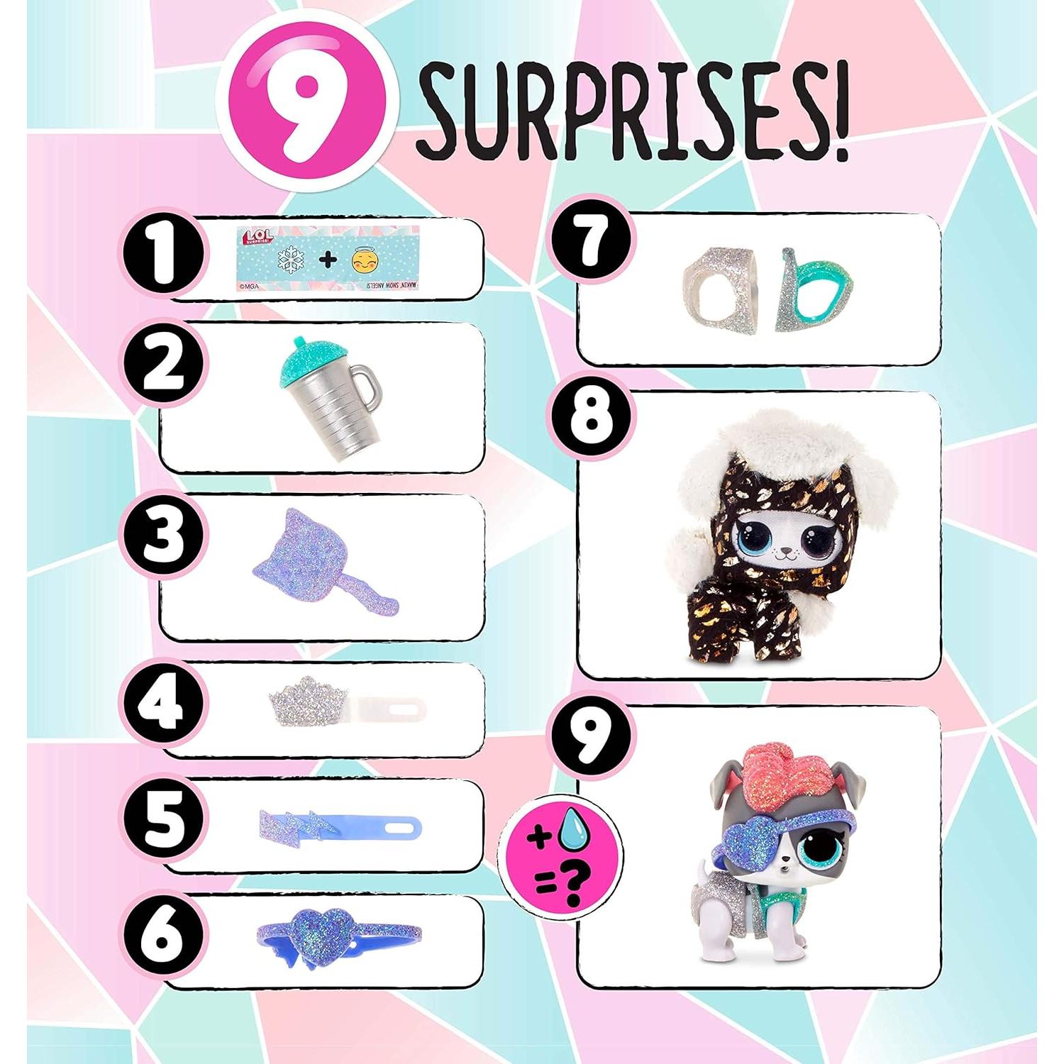 L.O.L. Surprise! Mascotas Esponjosas Disco Invernal 9 Sorpr.