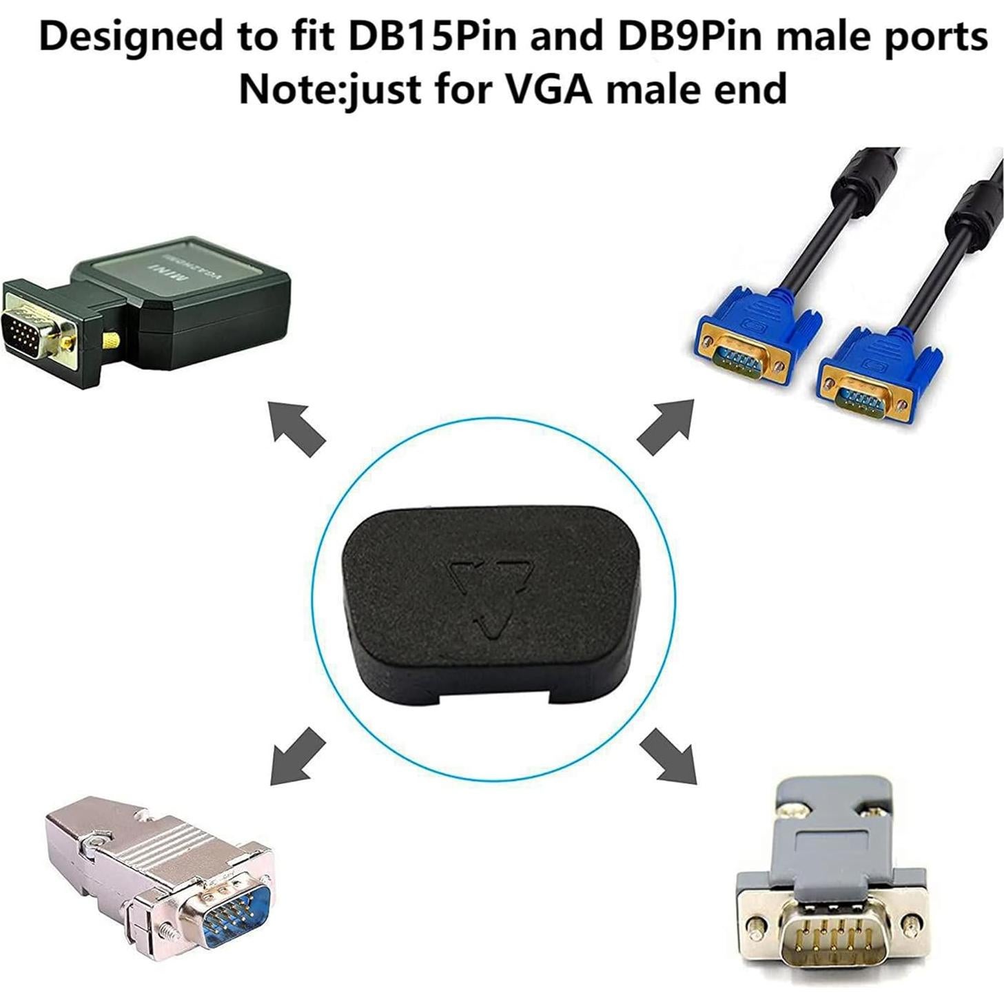 Tapa Antipolvo VGA SHANFEILU 50 Piezas 17mm x 9mm Negro