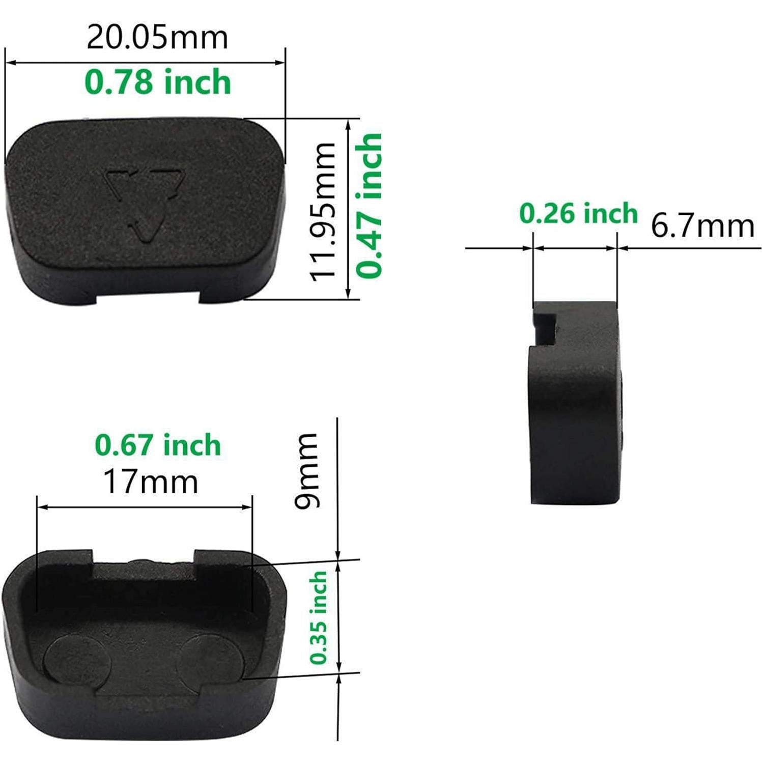 Tapa Antipolvo VGA SHANFEILU 50 Piezas 17mm x 9mm Negro