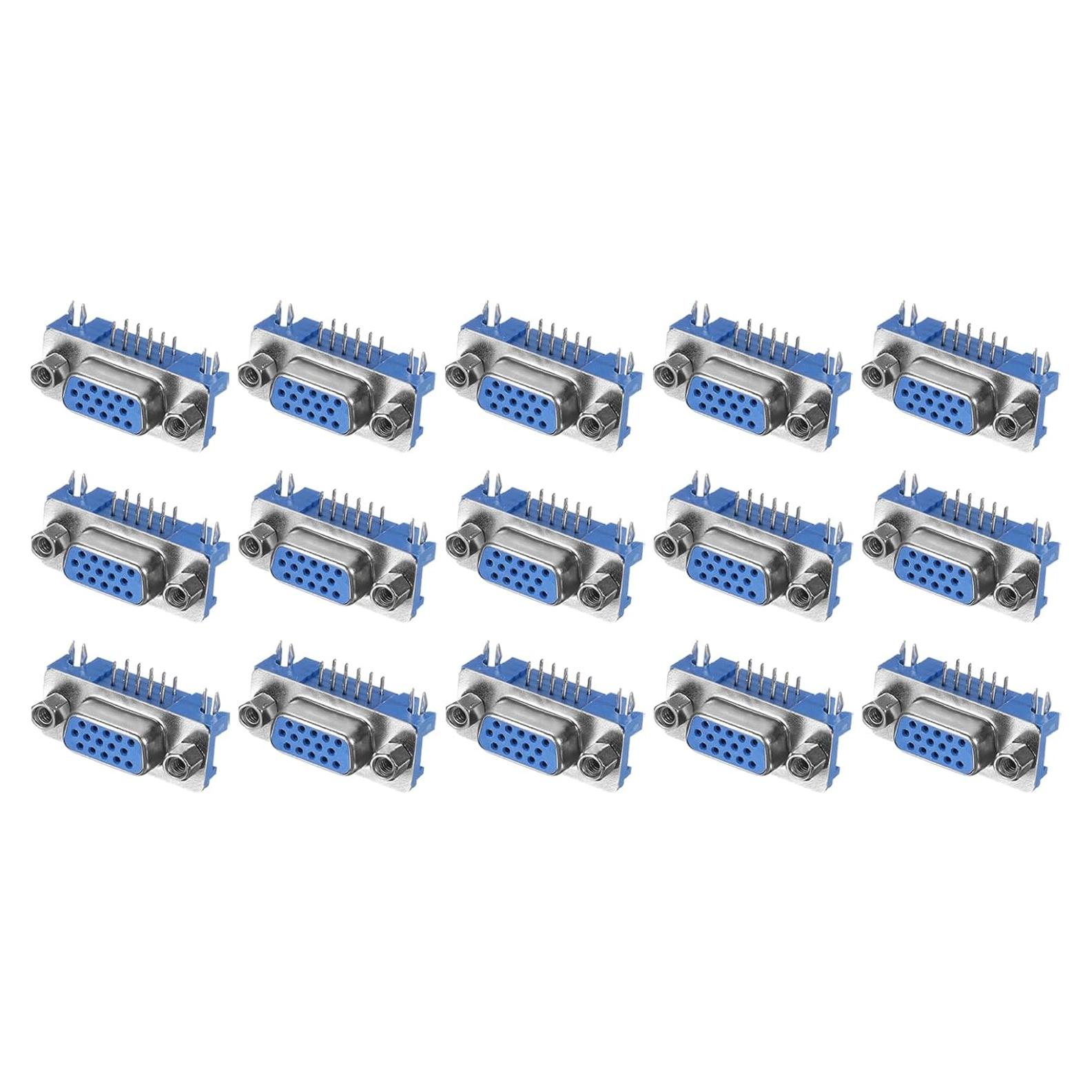 Conector VGA15 Femenino uxcell 15 Pines 3 Filas Paquete 15 Unidades
