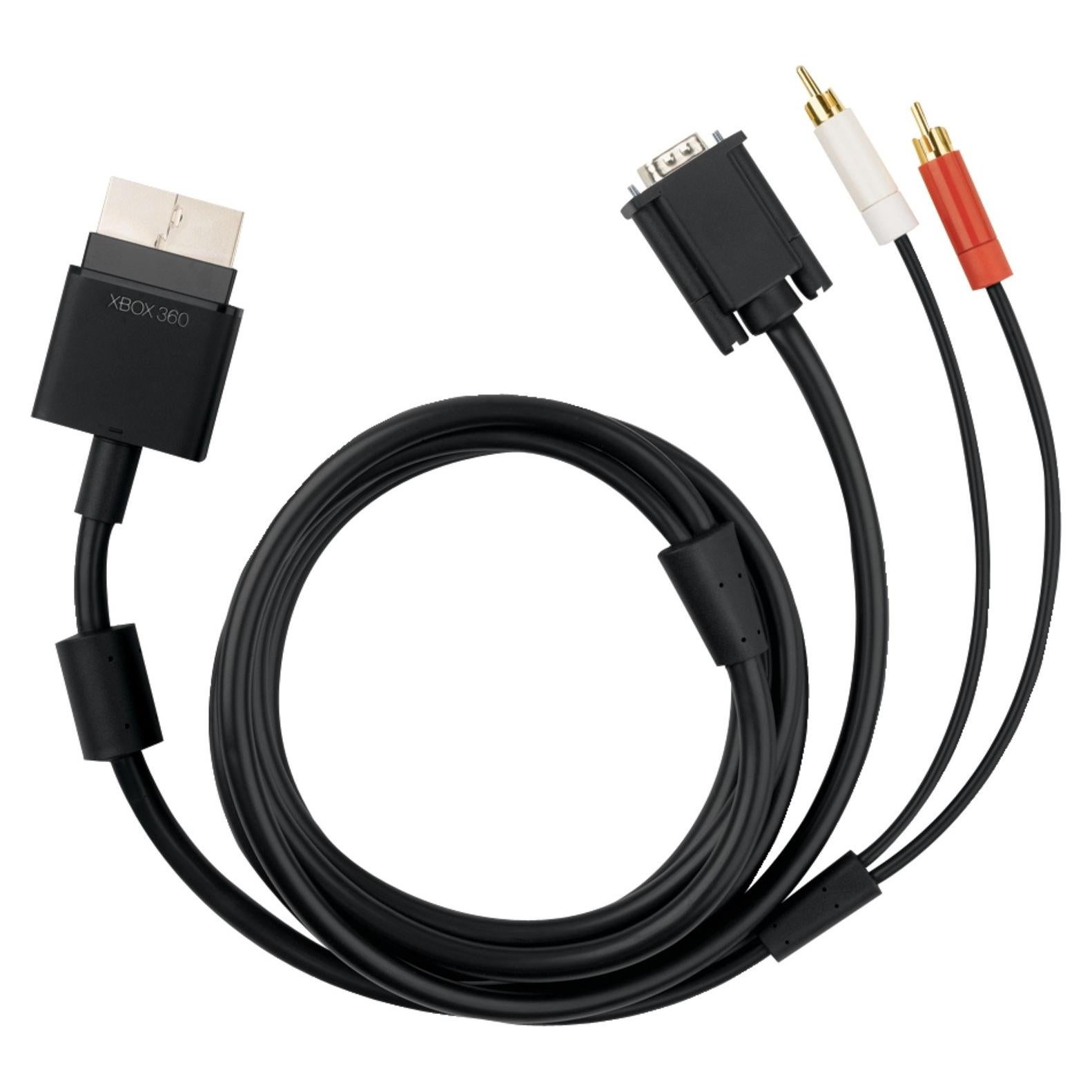 Cable AV VGA HD Microsoft Xbox 360 2.44m 1080p