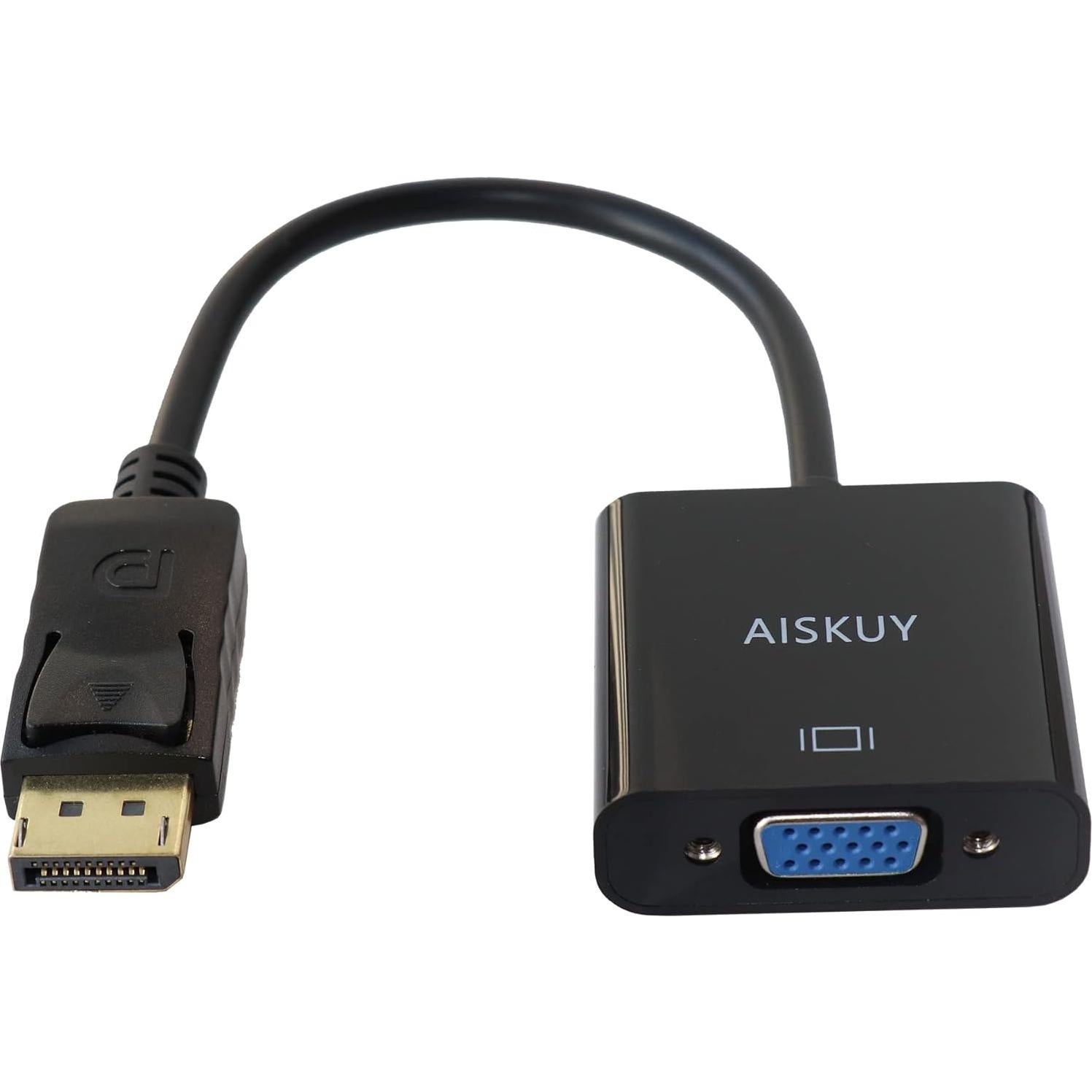 Adaptador DisplayPort a VGA AISKUY 1920x1080 32g