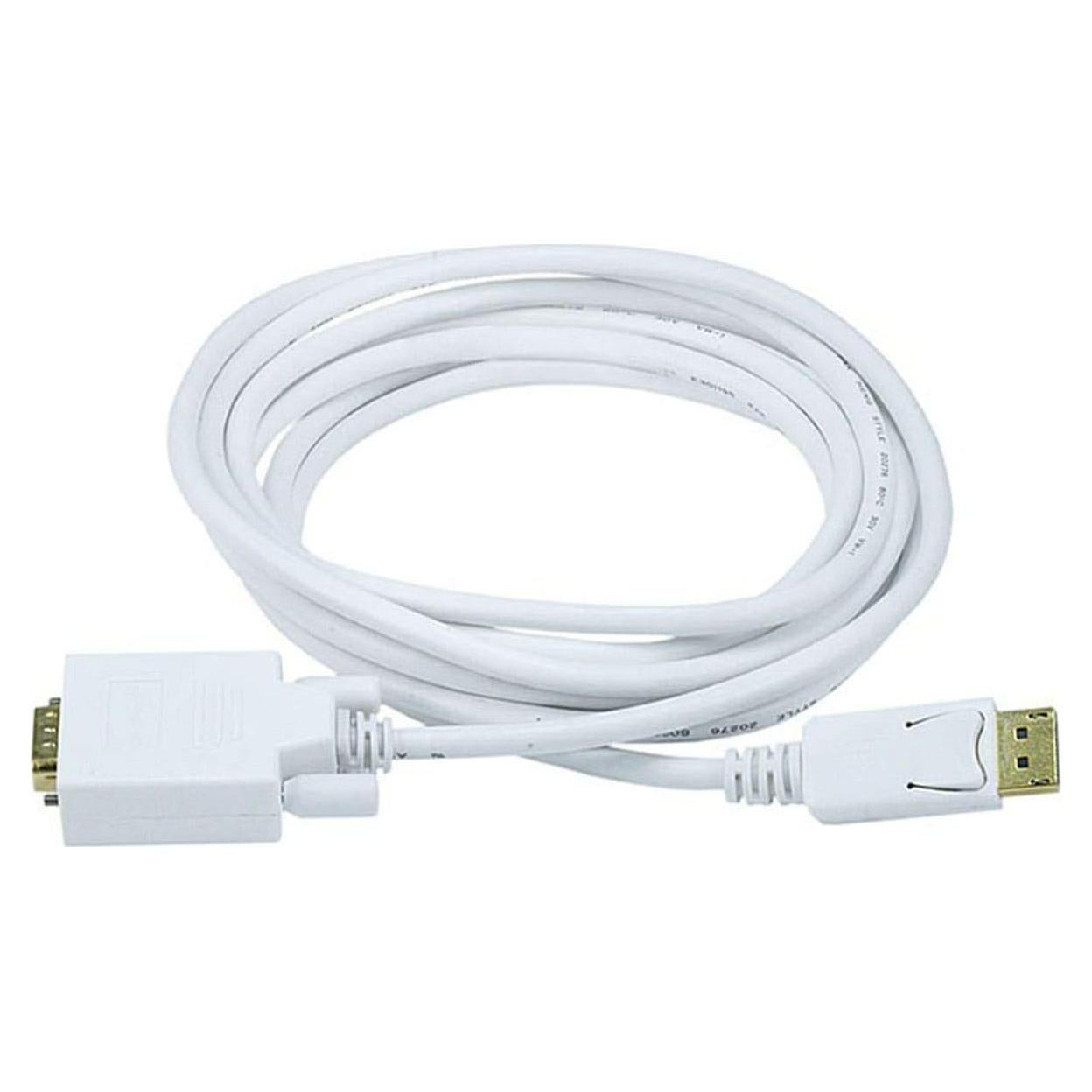 Cable DisplayPort a VGA Monoprice 3.05m Blanco 28AWG