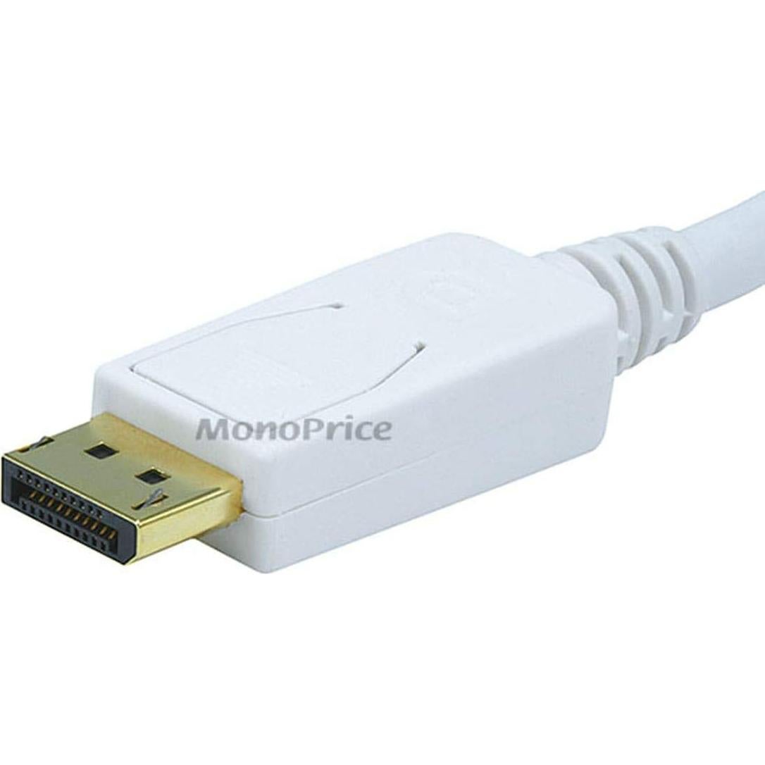 Cable DisplayPort a VGA Monoprice 3.05m Blanco 28AWG