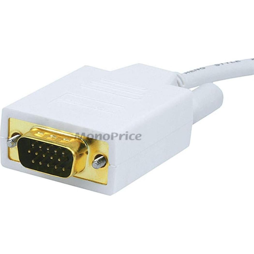Cable DisplayPort a VGA Monoprice 3.05m Blanco 28AWG