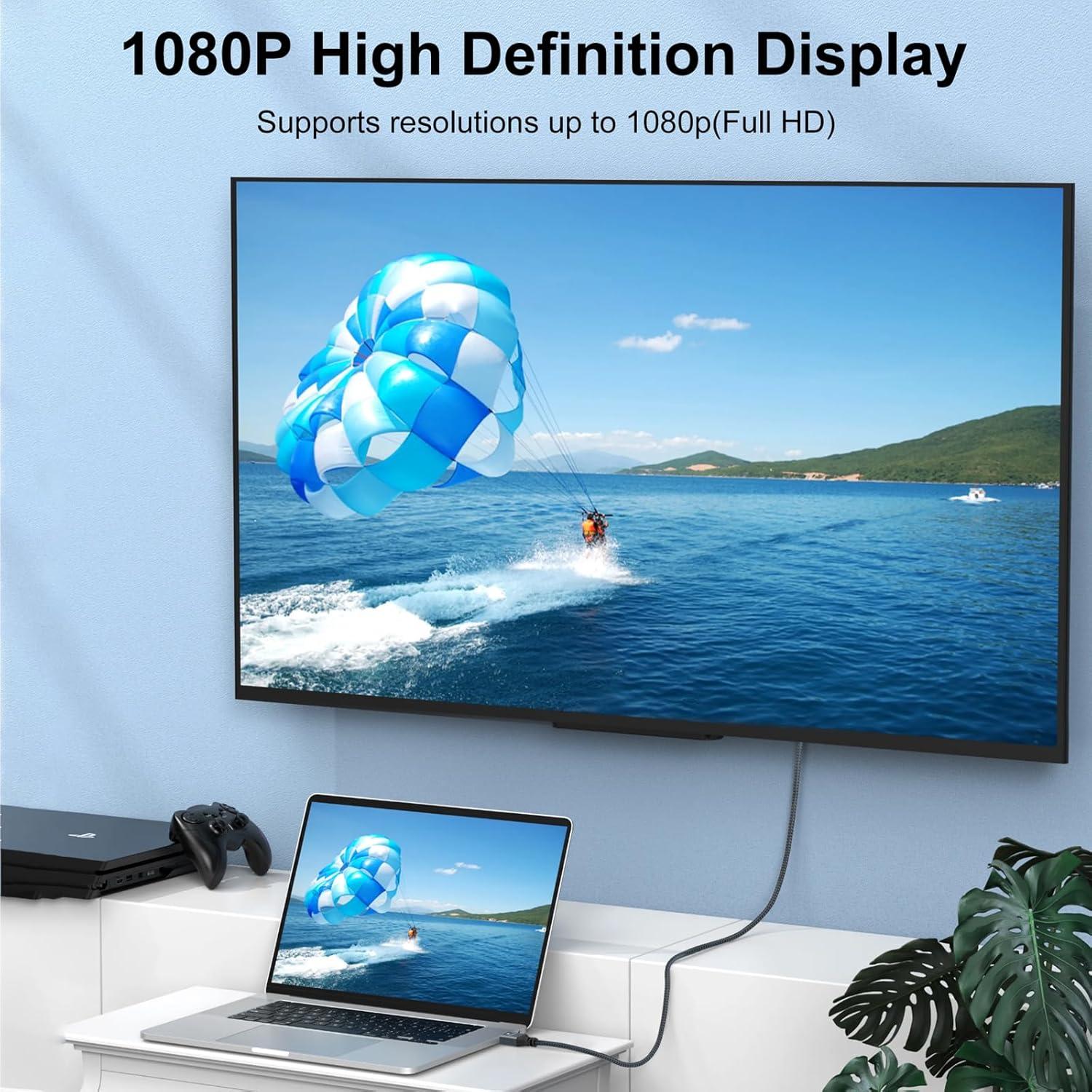 Cable HDMI a VGA 2M Thsucords 1080P Unidireccional