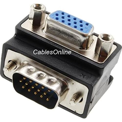 Adaptador VGA Macho a Hembra 90 Grados CablesOnline GC-021A-2