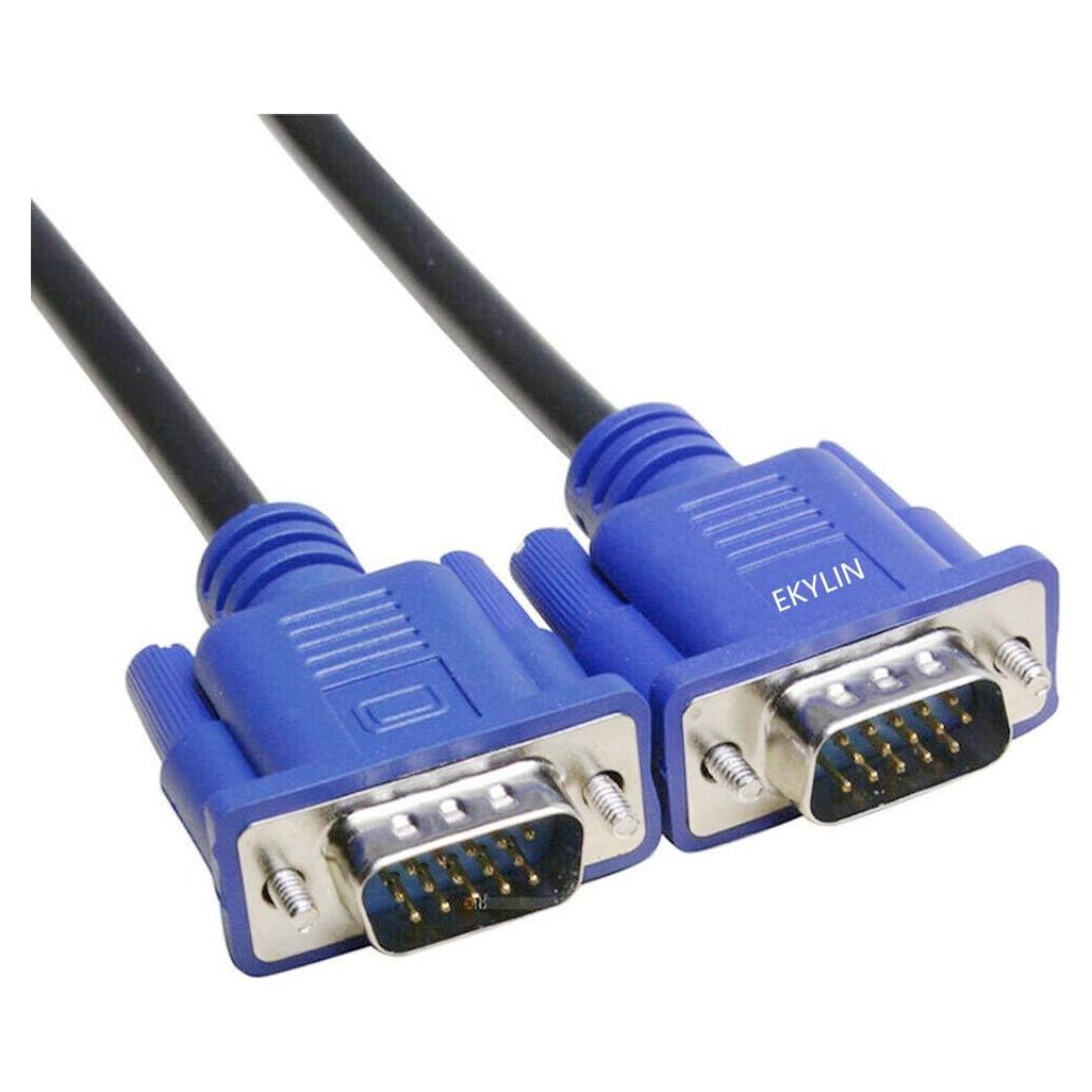 Cable VGA EKYLIN 1.5m Macho a Macho para PC y Monitor