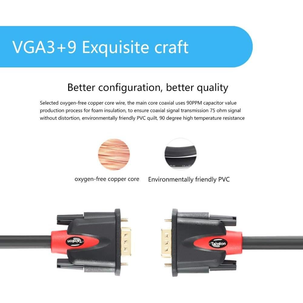 Cable VGA Tainston Macho a Macho 7.62m Apantallado