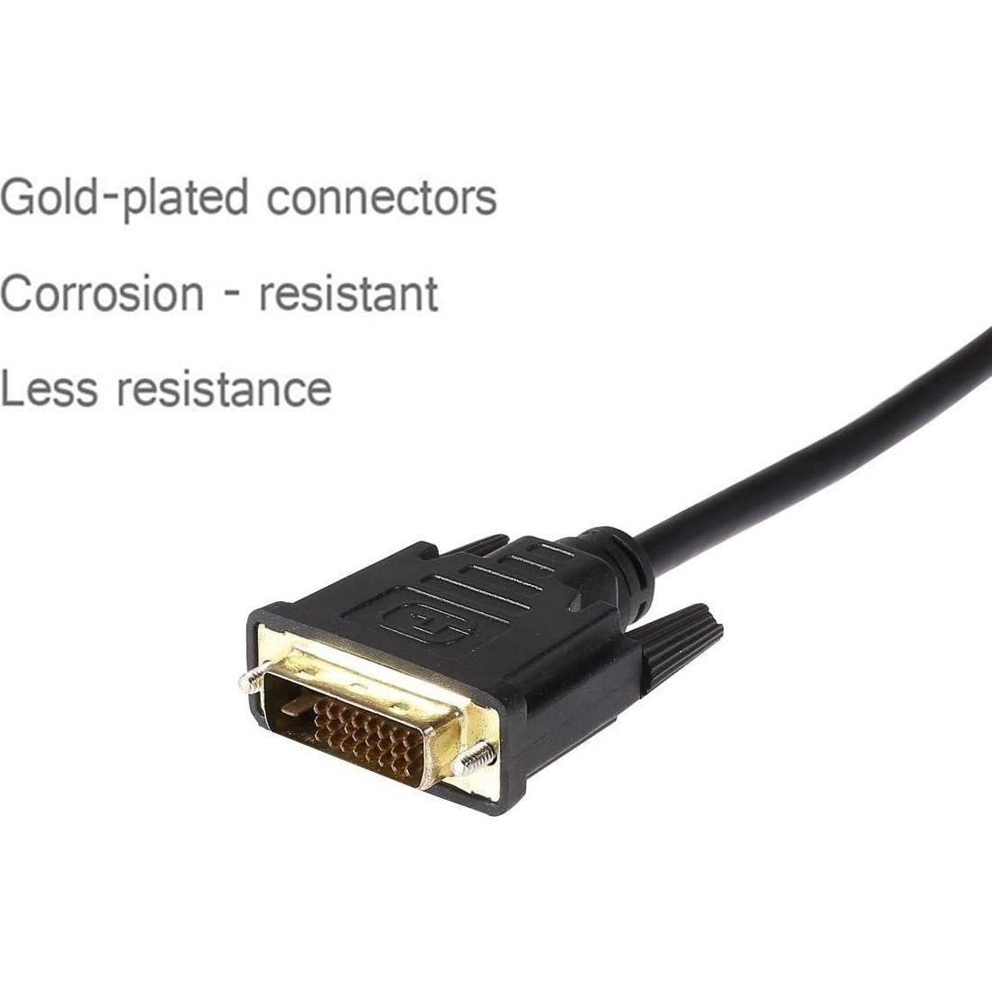 Adaptador DVI-D a VGA CableDeconn 24+1 Macho a Hembra 1080p