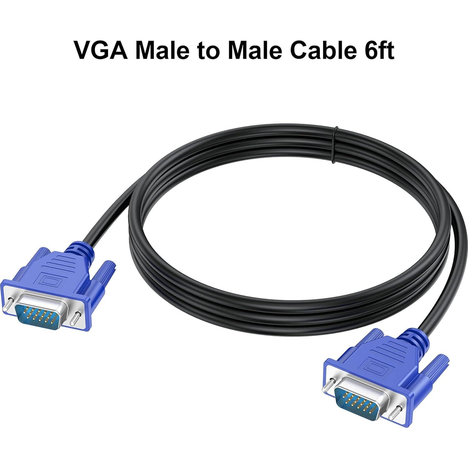 Cable VGA Macho a Macho URELEGAN 1.83M 1080P 5-Pack