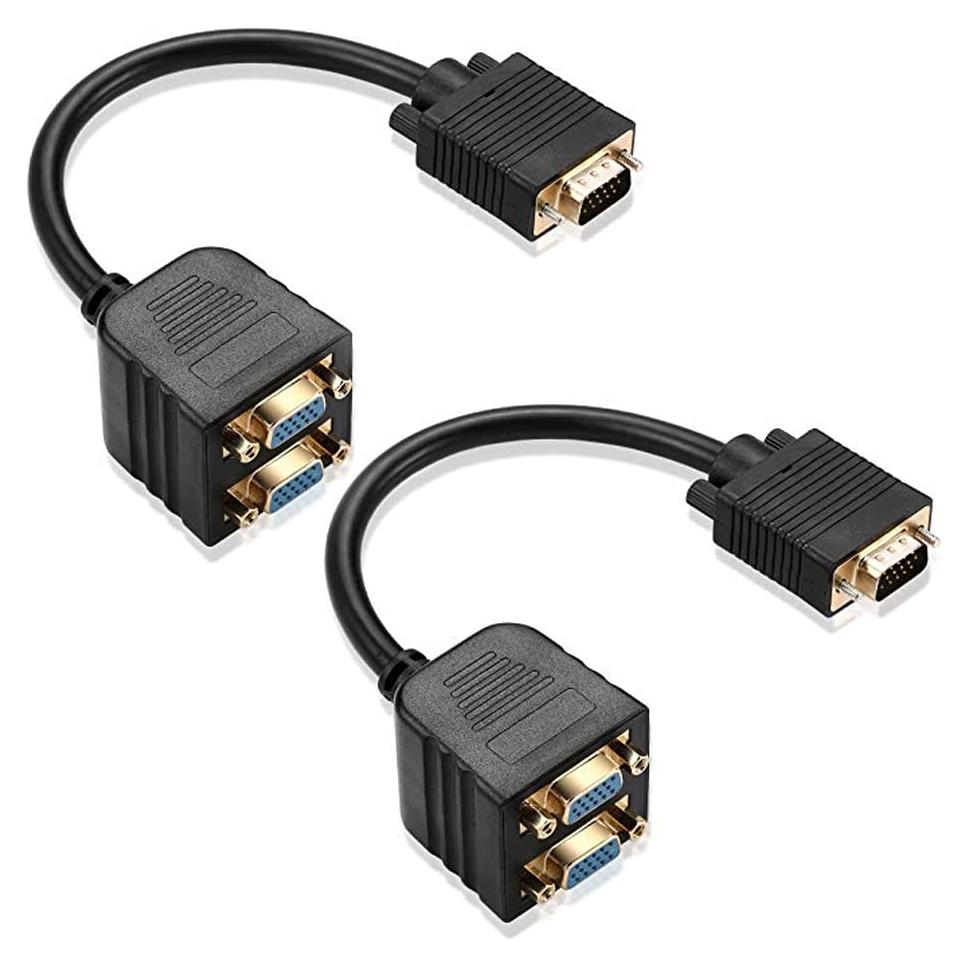 Cable Divisor VGA 1 Macho a 2 Hembras 25cm Mxtechnic