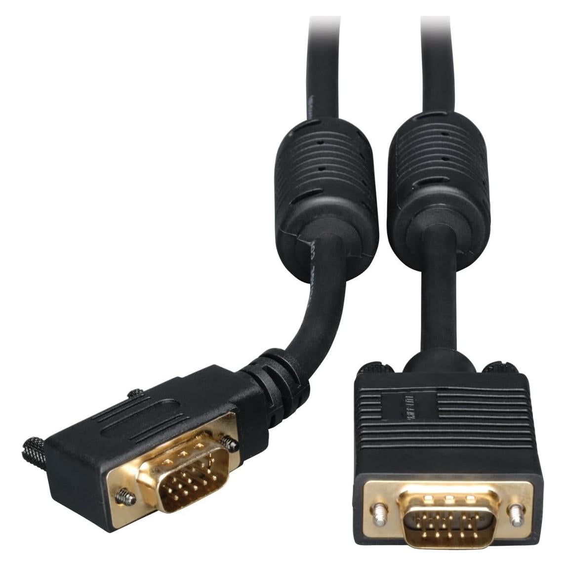 Cable VGA Tripp Lite 1.83 m Ángulo Recto HD15 M/M Alta Velocidad