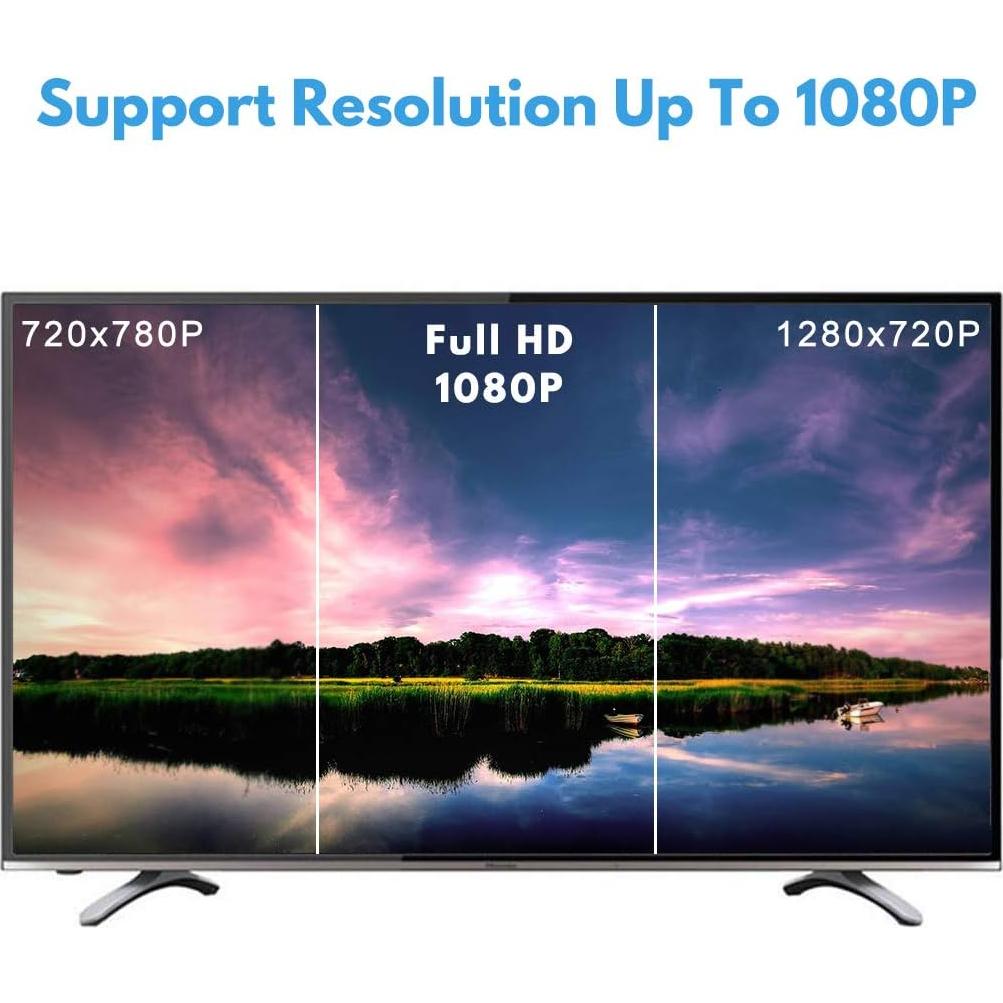 Cable DVI a VGA Wonlyus 1.0m Macho a Macho 1080p