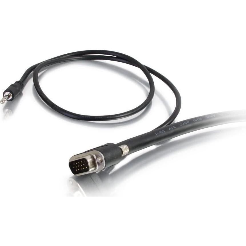 Cable VGA + Audio 3.5mm C2G 50225 1.82m Instalación Pared