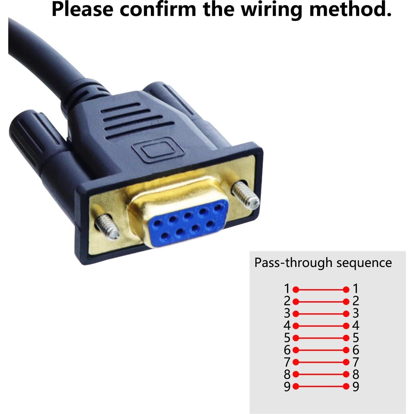 Cable DB9 RS232 90 Grados Hembra a Hembra 50 cm LANMINGLEL