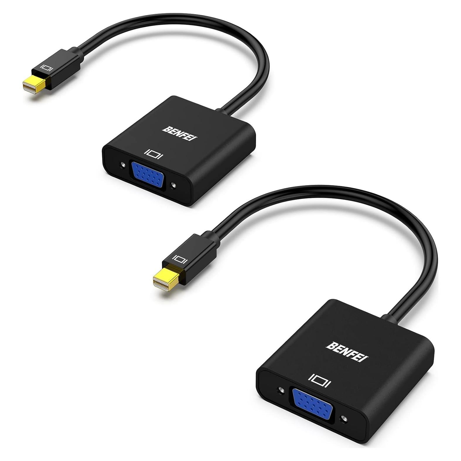 Adaptador Mini DisplayPort a VGA BENFEI 2 Paquete 1920x1200