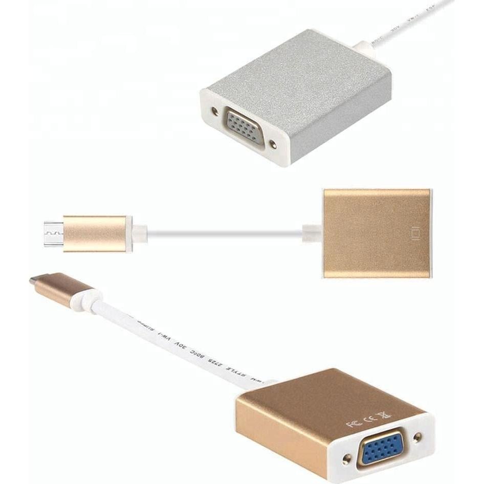 Adaptador USB-C a VGA 1080P Sonilco Rosa Dorado