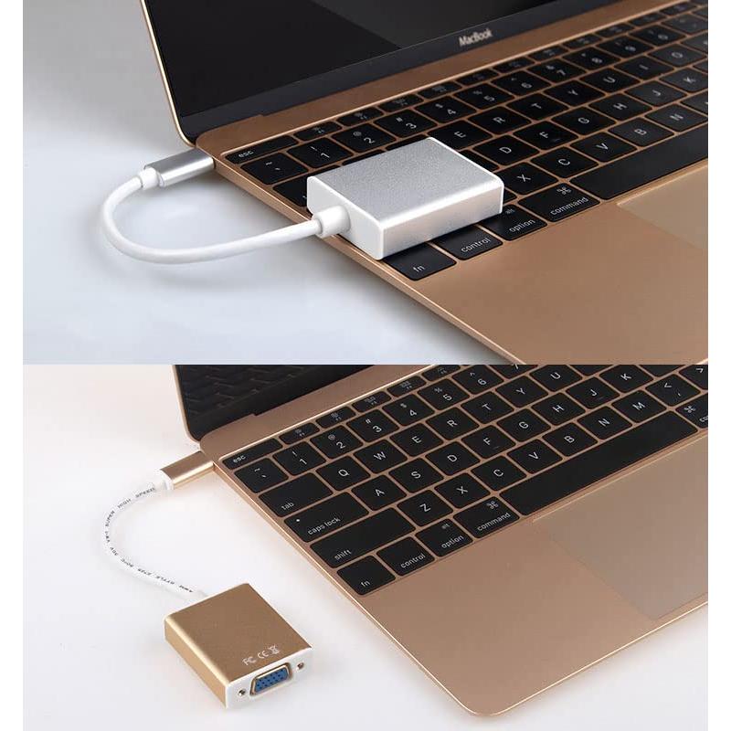 Adaptador USB-C a VGA 1080P Sonilco Rosa Dorado