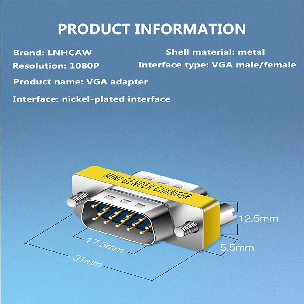 Adaptador VGA Macho a Hembra 10-Pack LNHCAW 15 Pines