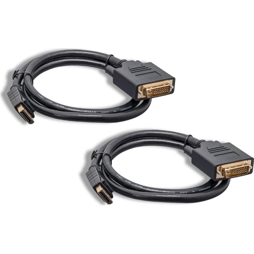 Cable DisplayPort a DVI 0.91m Cablelera 2pcs Paquete