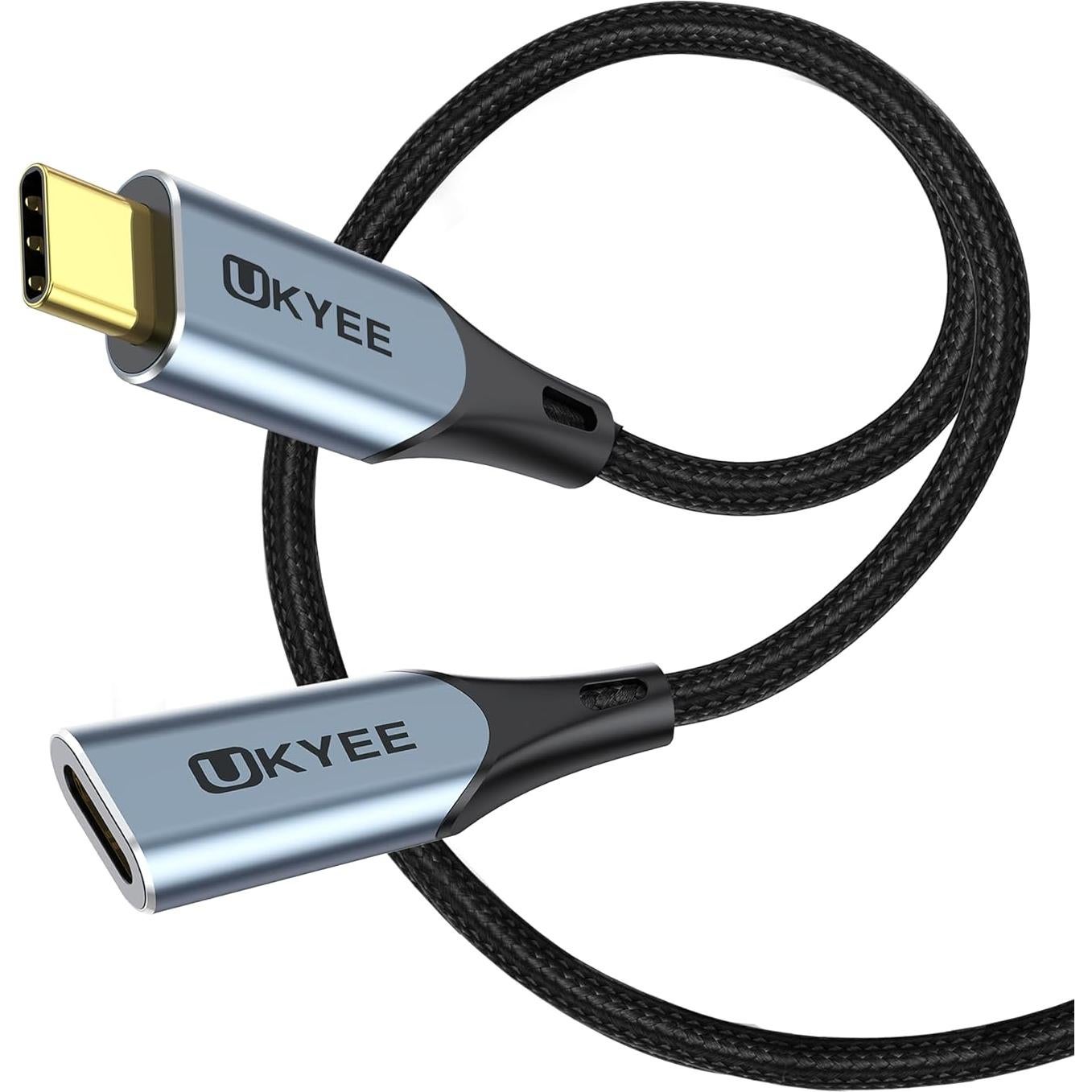 Cable de Extensión USB C 1.0m UKYEE 10-Pack 100W 10Gbps