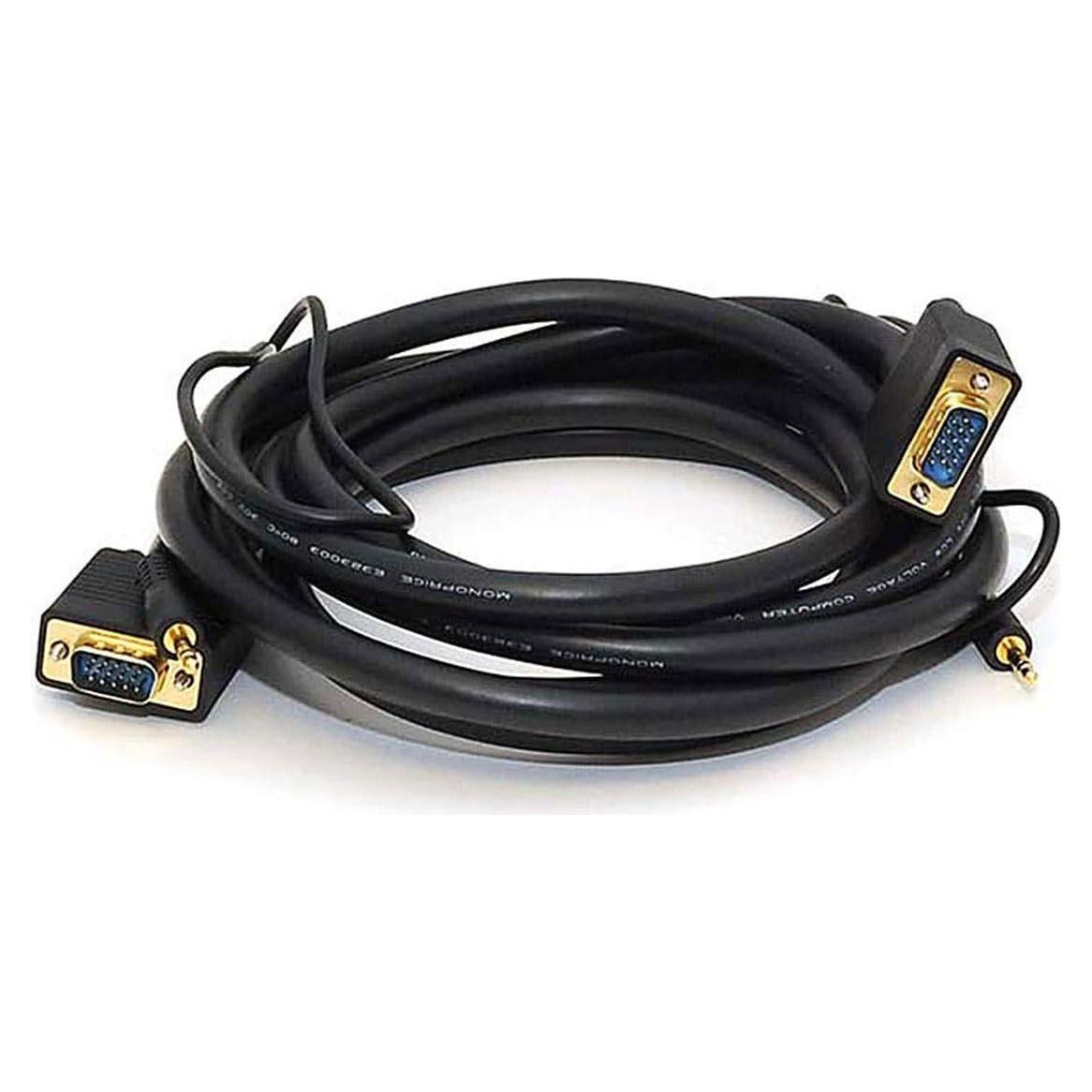 Cable VGA Macho-Macho Monoprice 3.05m con Audio Estéreo