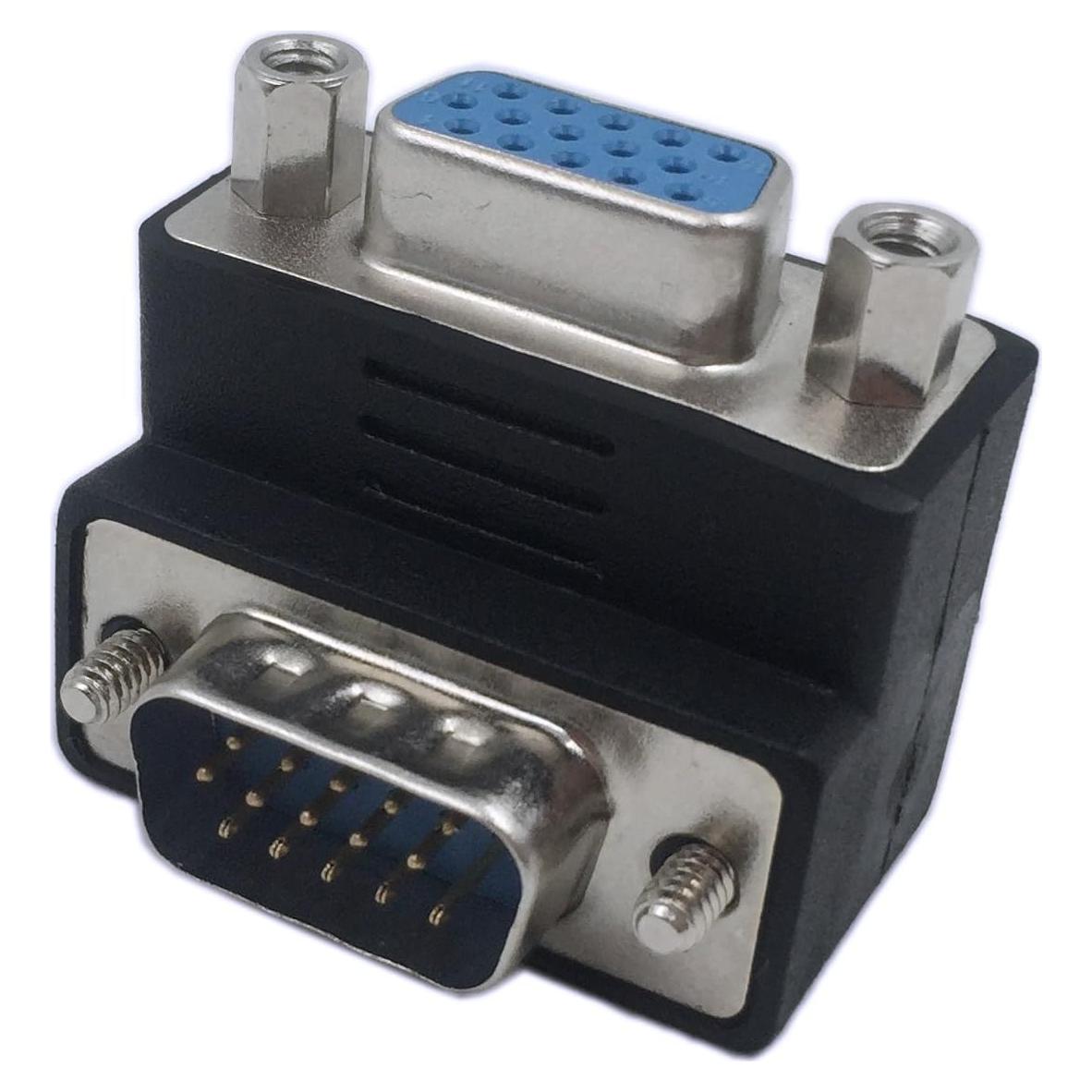 Adaptador VGA 15 Pines Macho a Hembra 90 Grados CERRXIAN