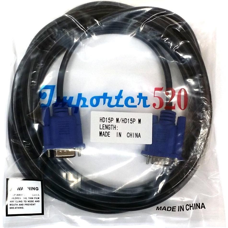 Cable VGA macho a macho 3.05m Importer520 HD15 azul