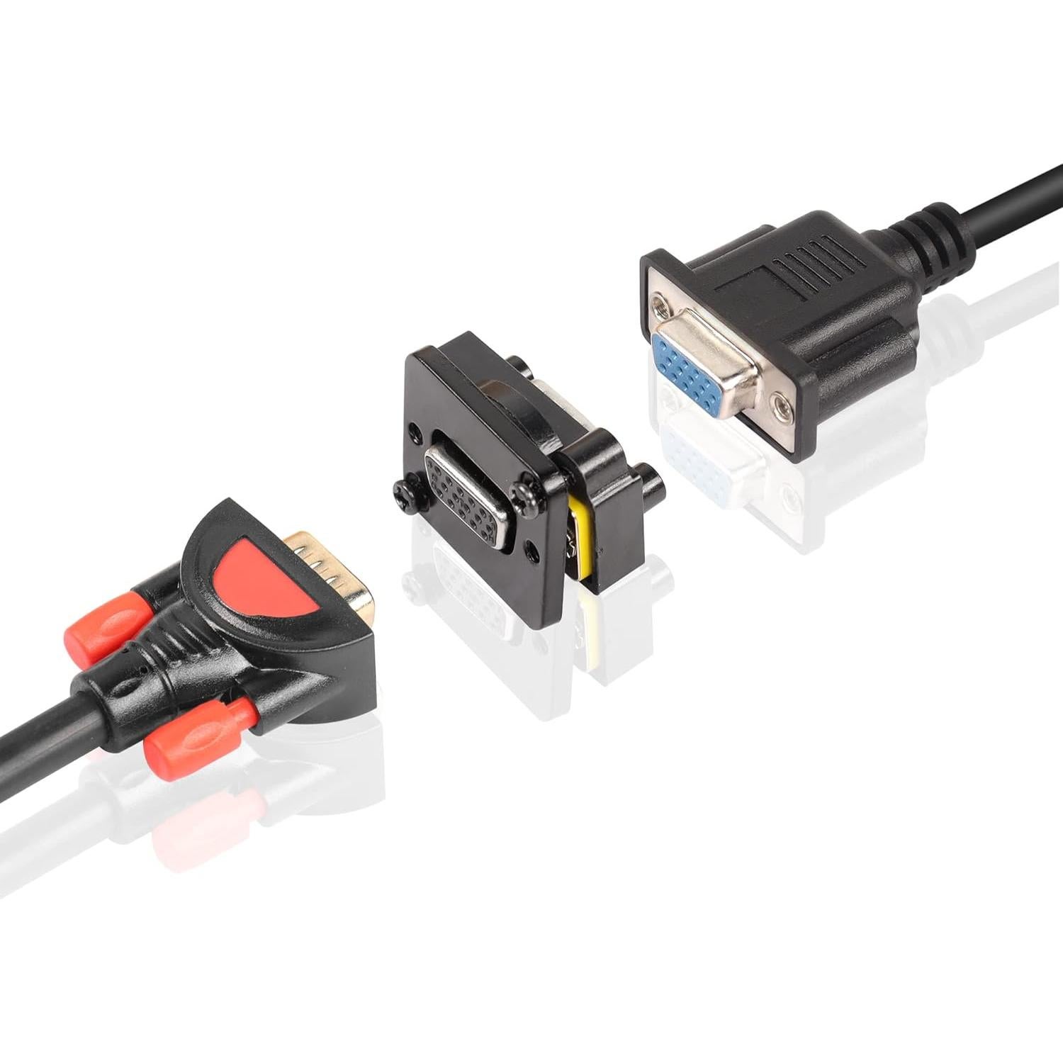 Conector de panel VGA QIANRENON DB15 hembra a macho 1080P