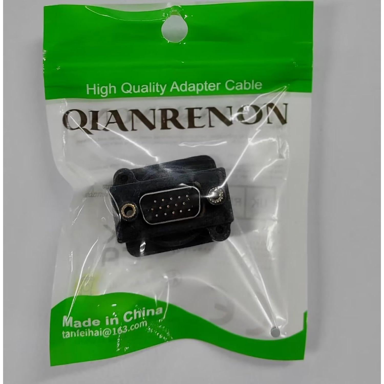 Conector VGA Macho a Macho DB15 QIANRENON 1080P Panel