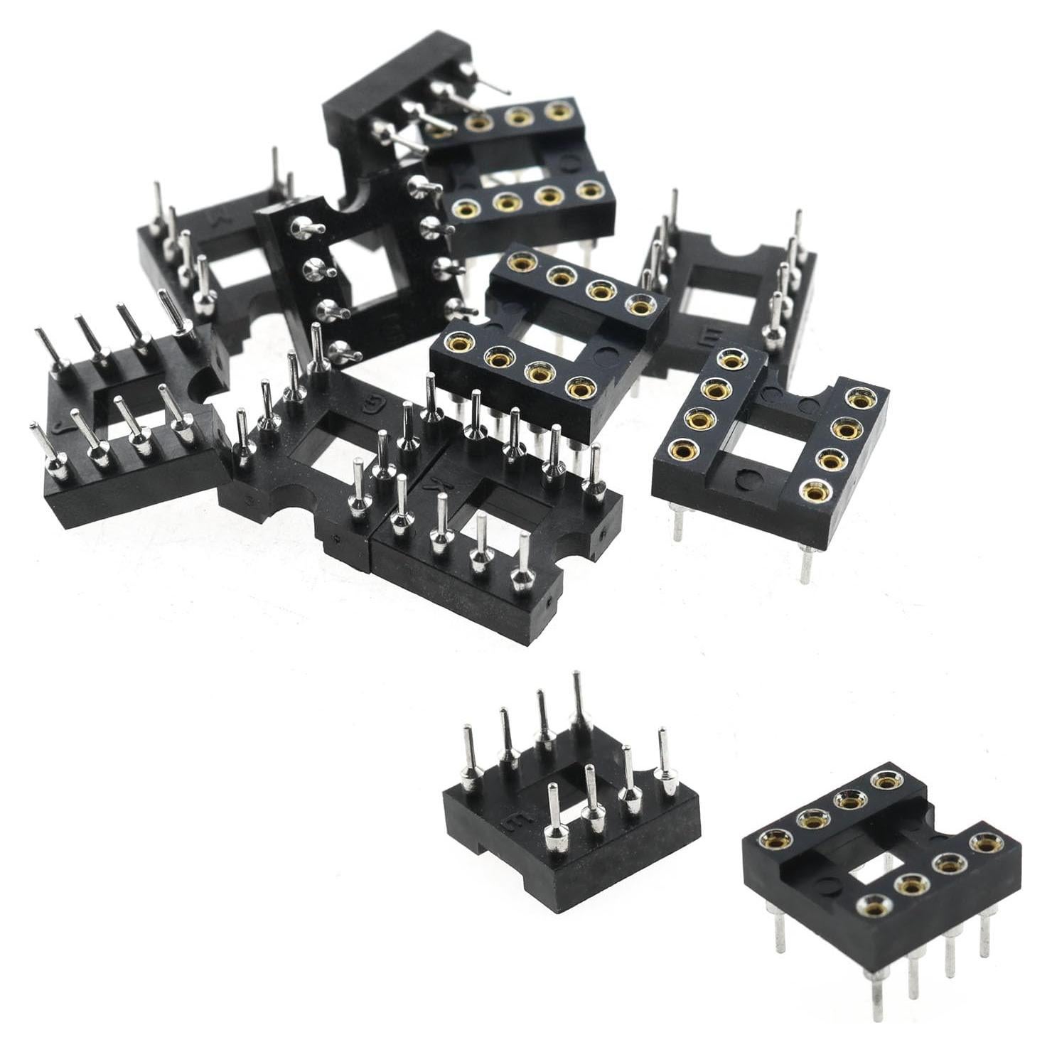 Zócalos de IC DIP 8 Pines RLECS 20PCS Soldadura PCB 7.6mm