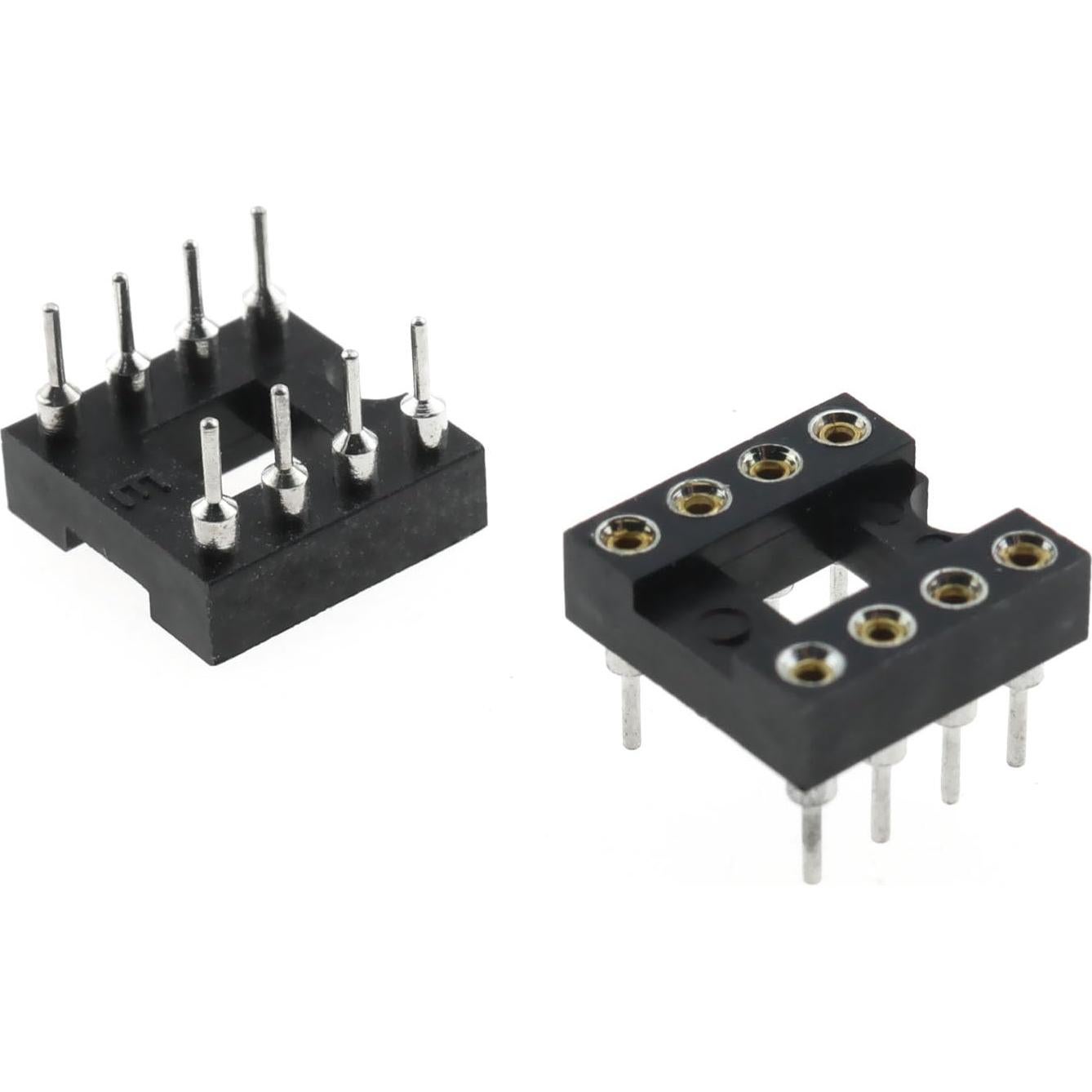 Zócalos de IC DIP 8 Pines RLECS 20PCS Soldadura PCB 7.6mm