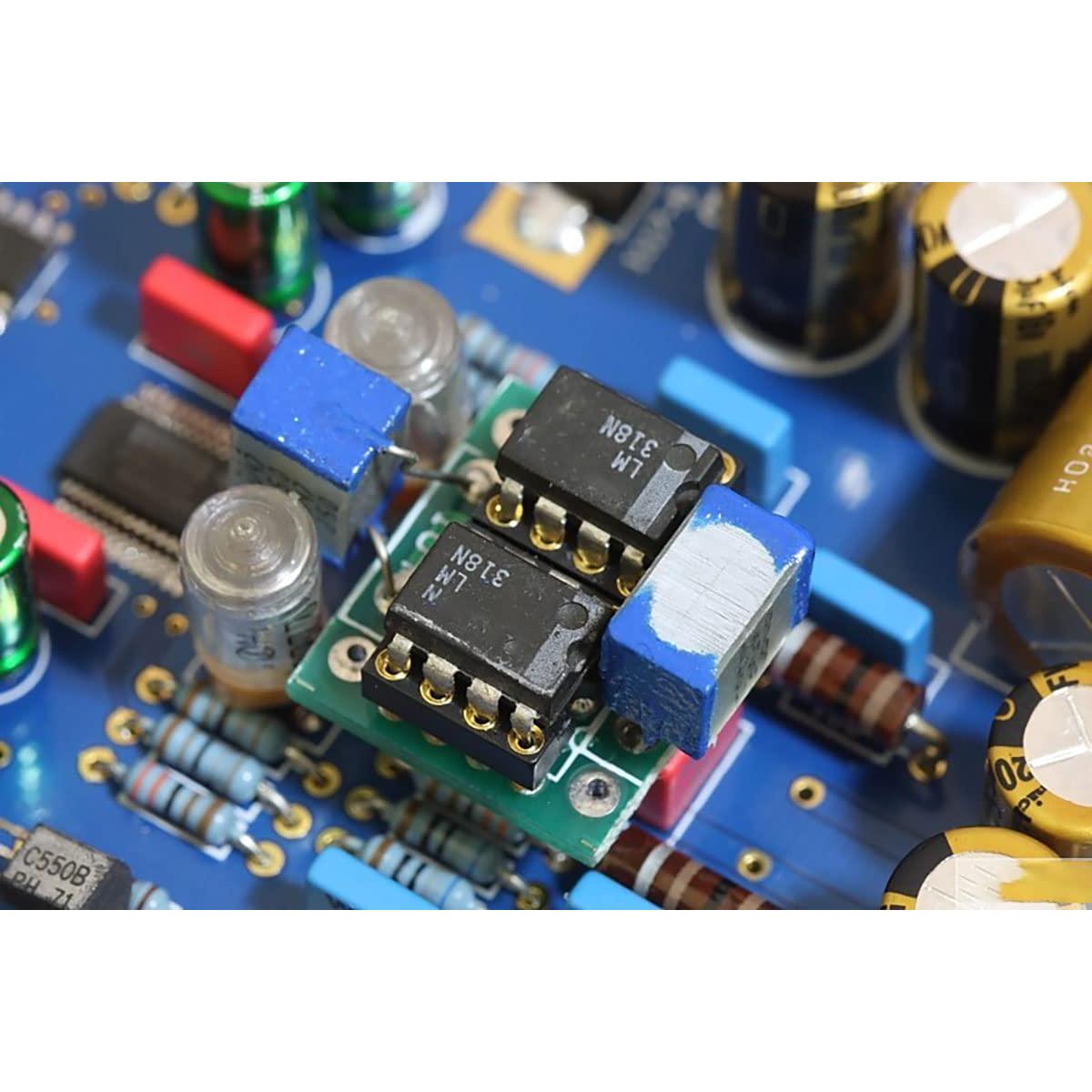 20 Adaptadores Zócalos IC Redondos SIP DIP 8 Pines Dorados