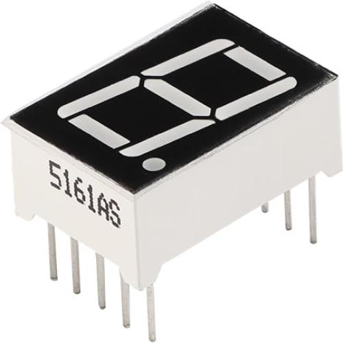 Tubo Digital LED 7 Segmentos 0.56" Rojo 10 Pines Común Ánodo