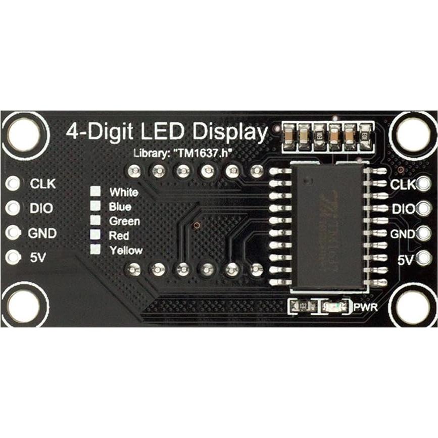 Módulo Pantalla LED Digital 4 Dígitos diymore TM1637 5 Colores