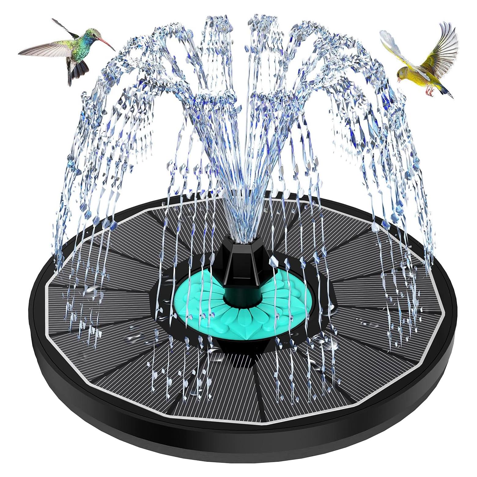 Fuente Solar de Agua GAIZERL Flor Cian 3.5W para Jardín