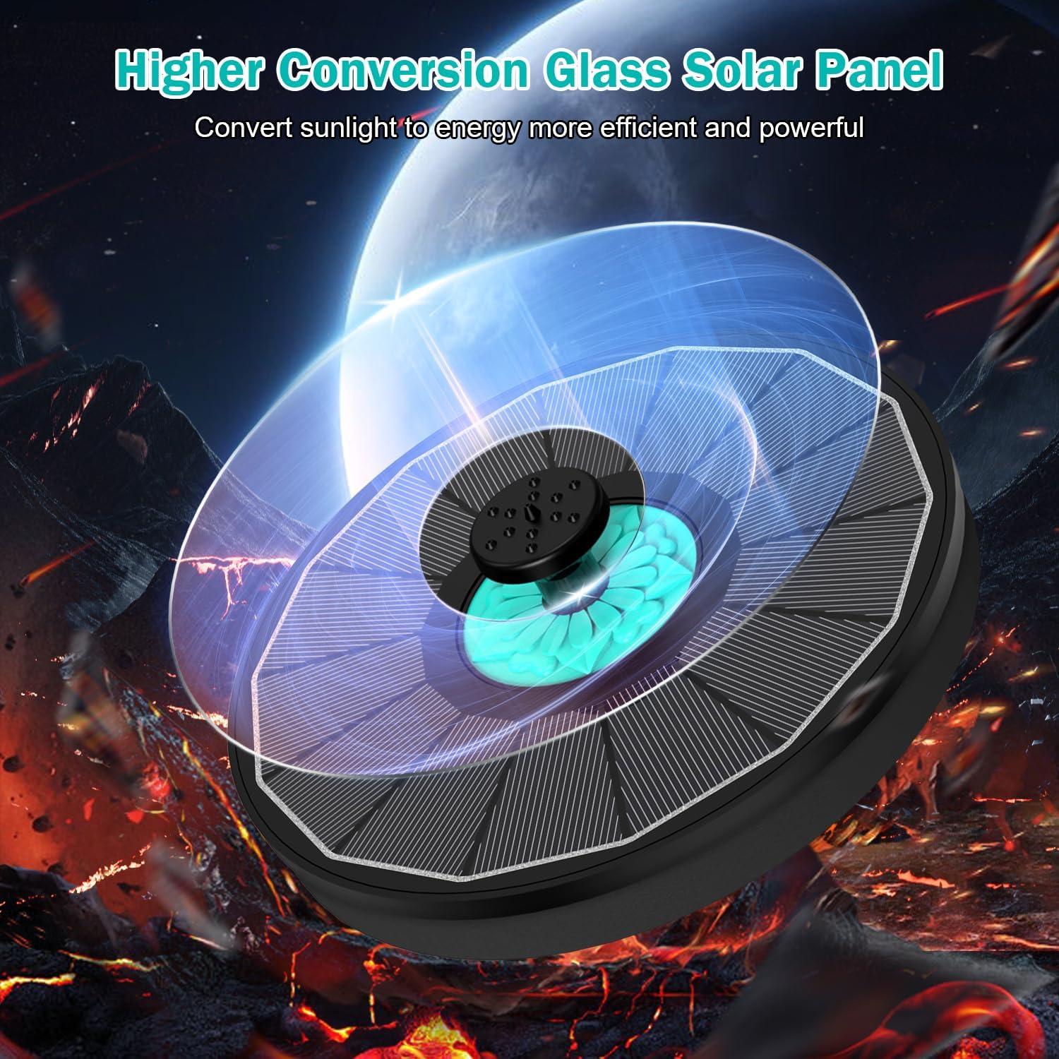 Fuente Solar de Agua GAIZERL Flor Cian 3.5W para Jardín