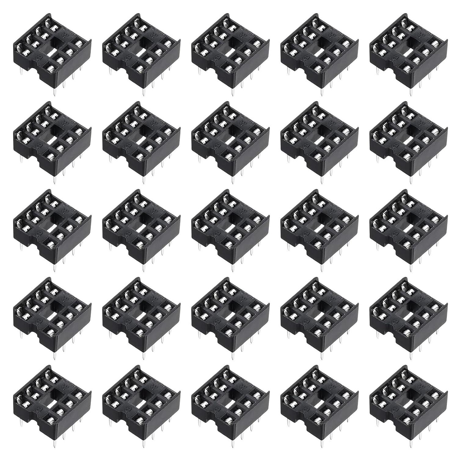 Adaptador de Zócalo DIP IC 8 Pines MECCANIXITY 100 Pcs 2.54mm