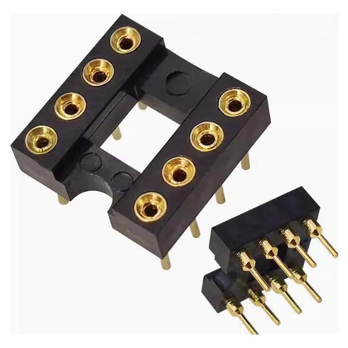 20 Adaptadores IC 8 Pines Chapados en Oro Bridgold