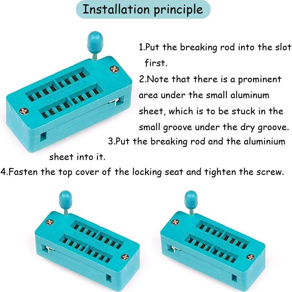 Socket de Prueba ZIF 16 Pines Ximimark - 4 Piezas 2.54mm