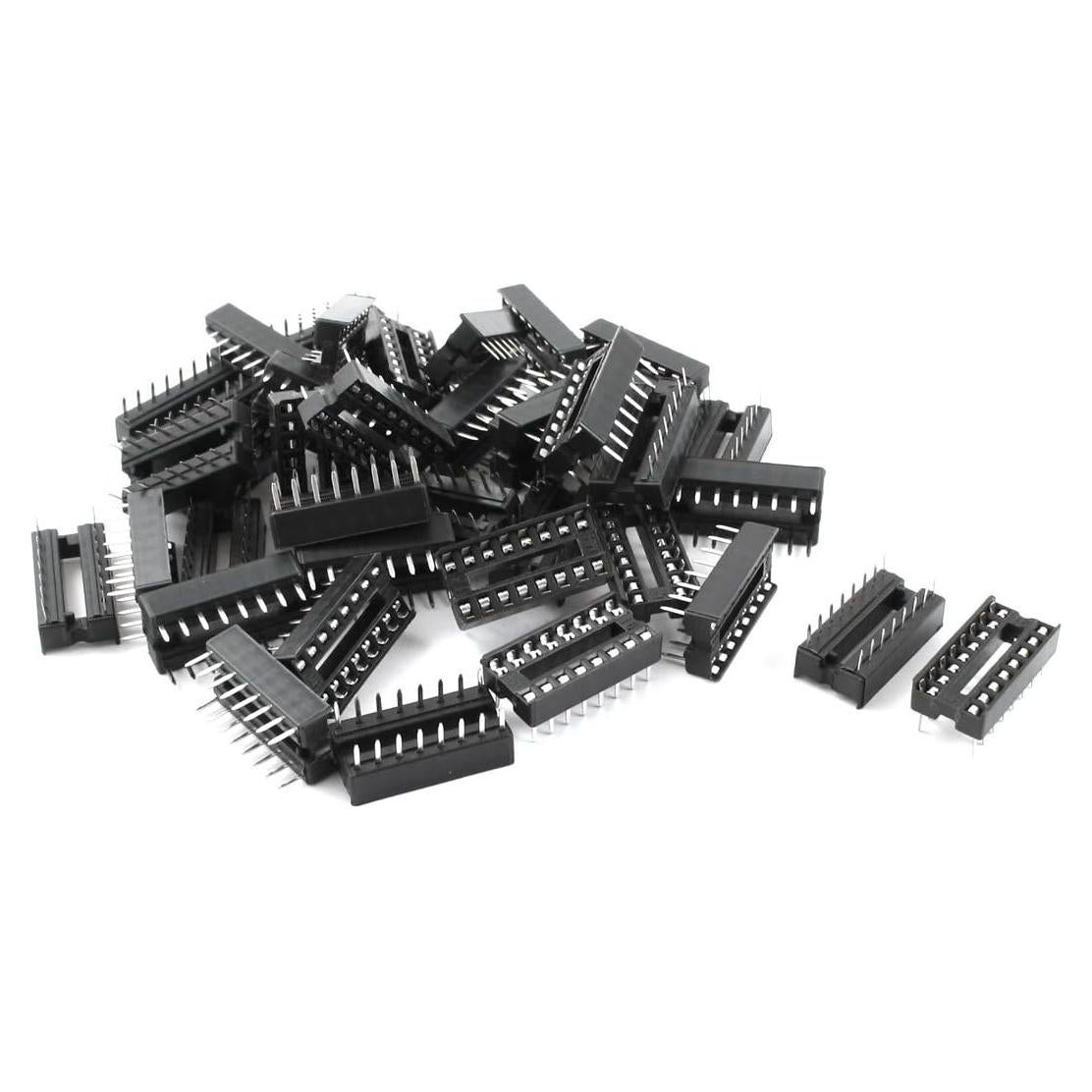 Zócalo IC DIP 16 Pines uxcell 40 Pcs Soldadura 2.54mm