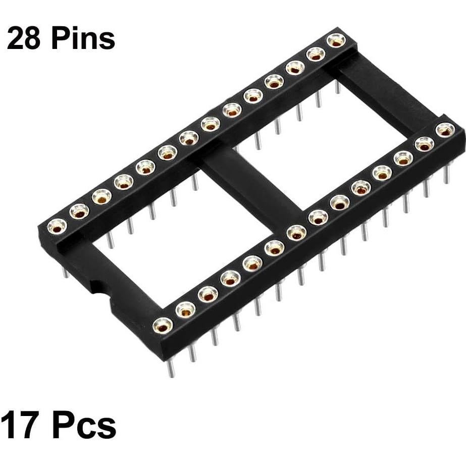 Zócalo DIP IC 28 Pines uxcell 2.54mm para Placa PCB