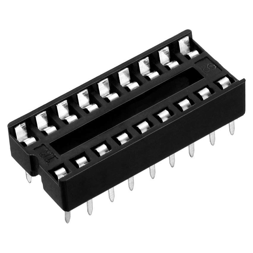 Zócalo IC DIP uxcell 10pcs 18 Pines 2.54mm para PCB