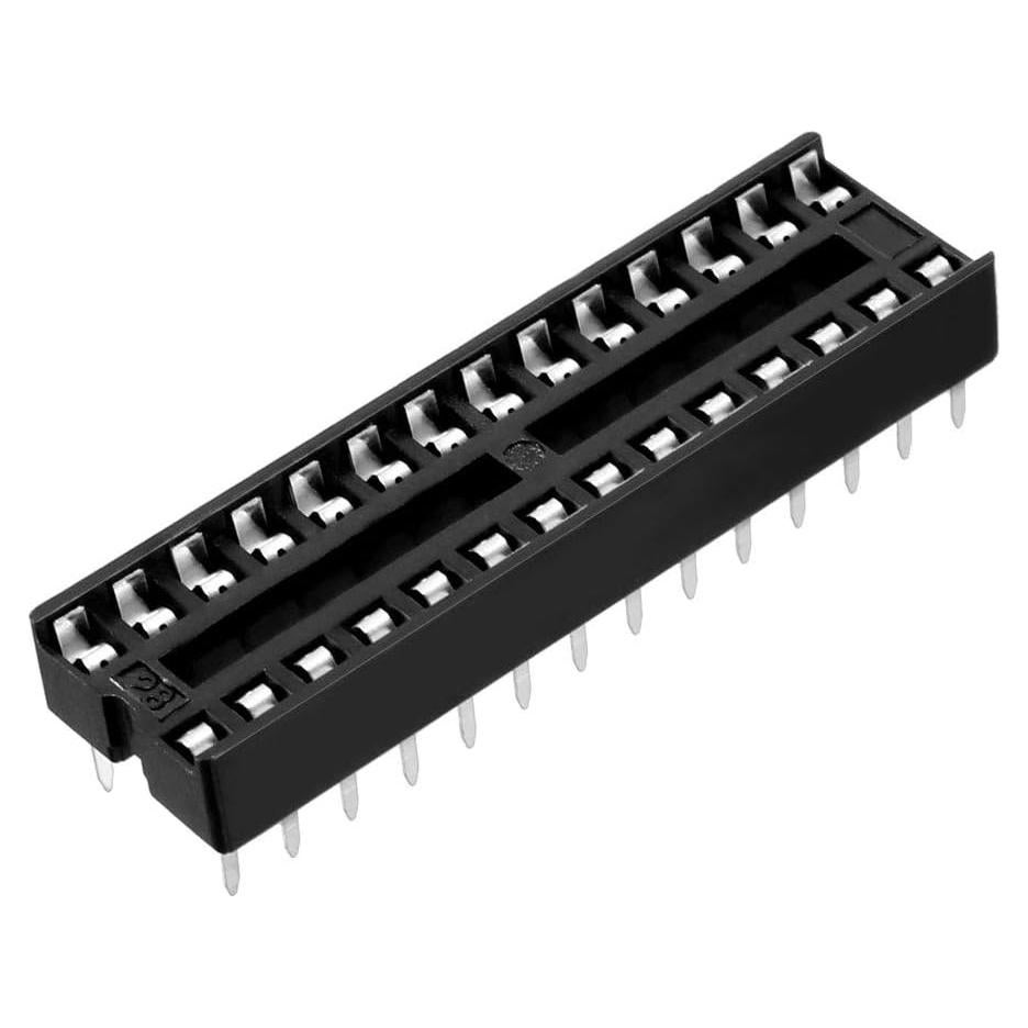 Zócalo DIP IC 28 Pines uxcell 2.54mm Doble Fila 7.62mm