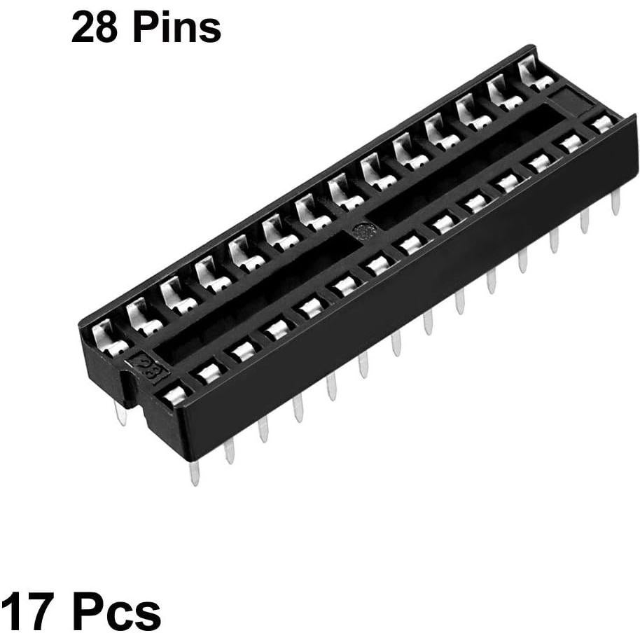 Zócalo DIP IC 28 Pines uxcell 2.54mm Doble Fila 7.62mm